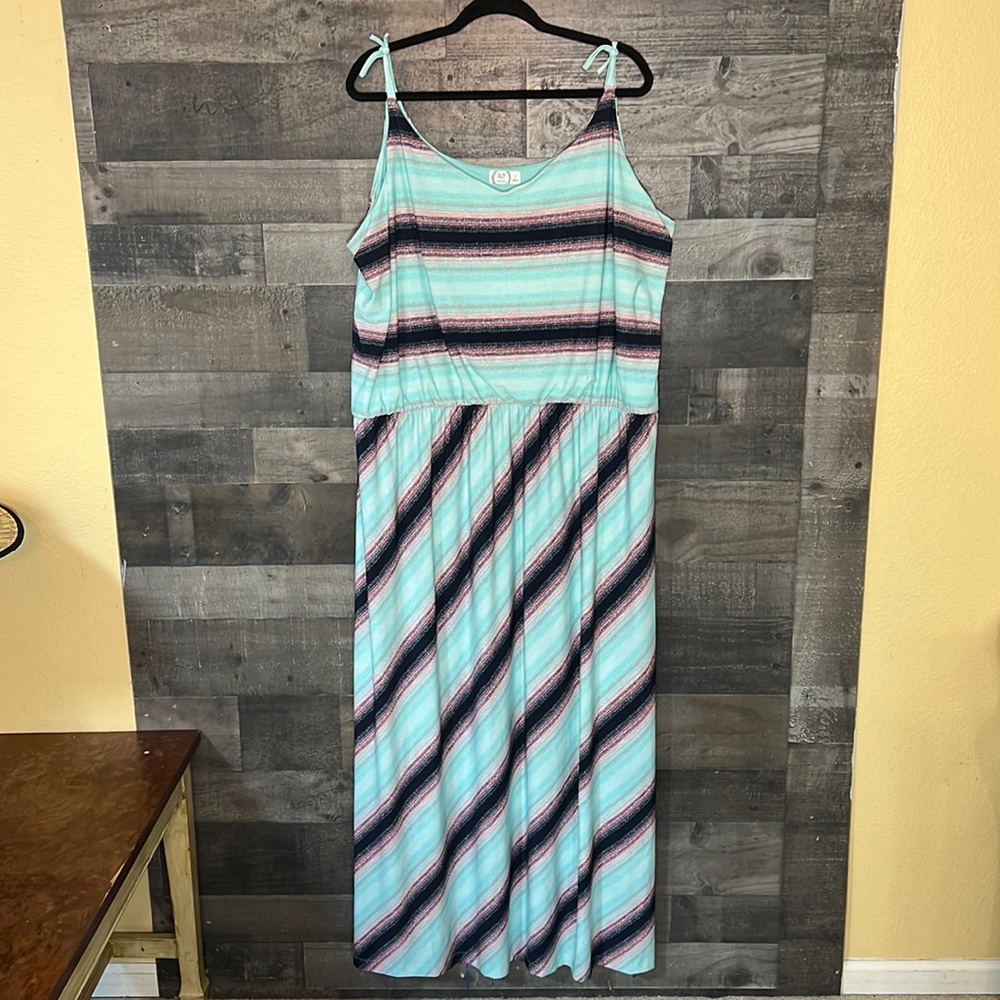 Colorful Blues and Pink Maurices 24/7 Summer Maxi Dress